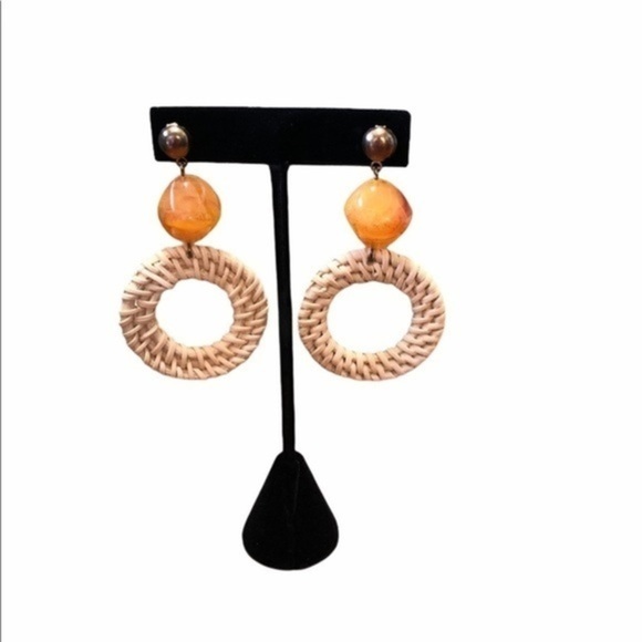 Women's Ratten Hoop Earrings - Picture 1 of 5